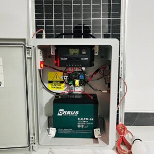 Güneş Panelli Çit Cihazı 50w Panel / 24ah Jel Akü